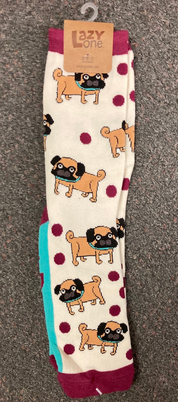 Lazy One - Crew Socks - Snug as a Pug