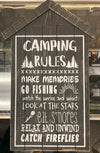 Sign - Camping Rules