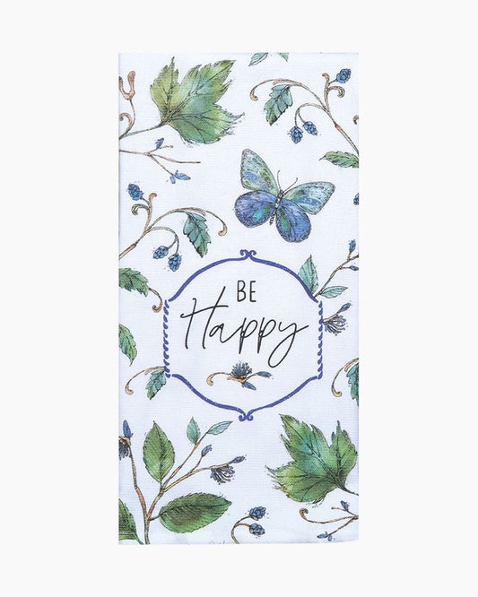 Tea Towel - Outdoor Beauties - Butterflies/Leaves