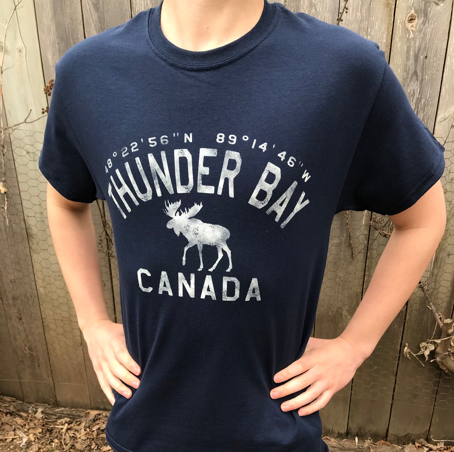 Souvenir Clothing - Thunder Bay, Canada - Co-ordinates - Navy