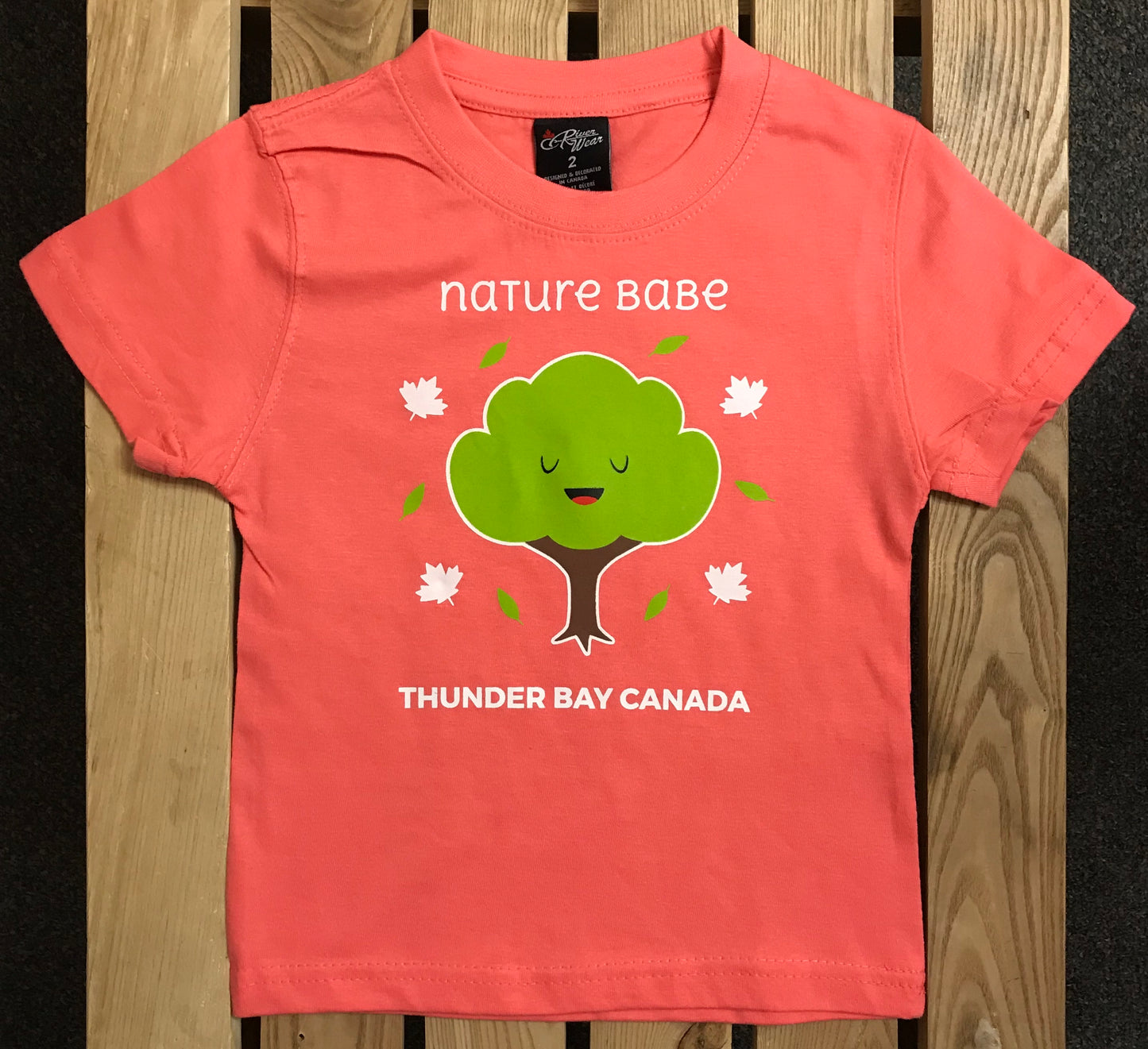 Kid's T-shirt - "Nature Babe", Thunder Bay, Canada - Salmon Pink