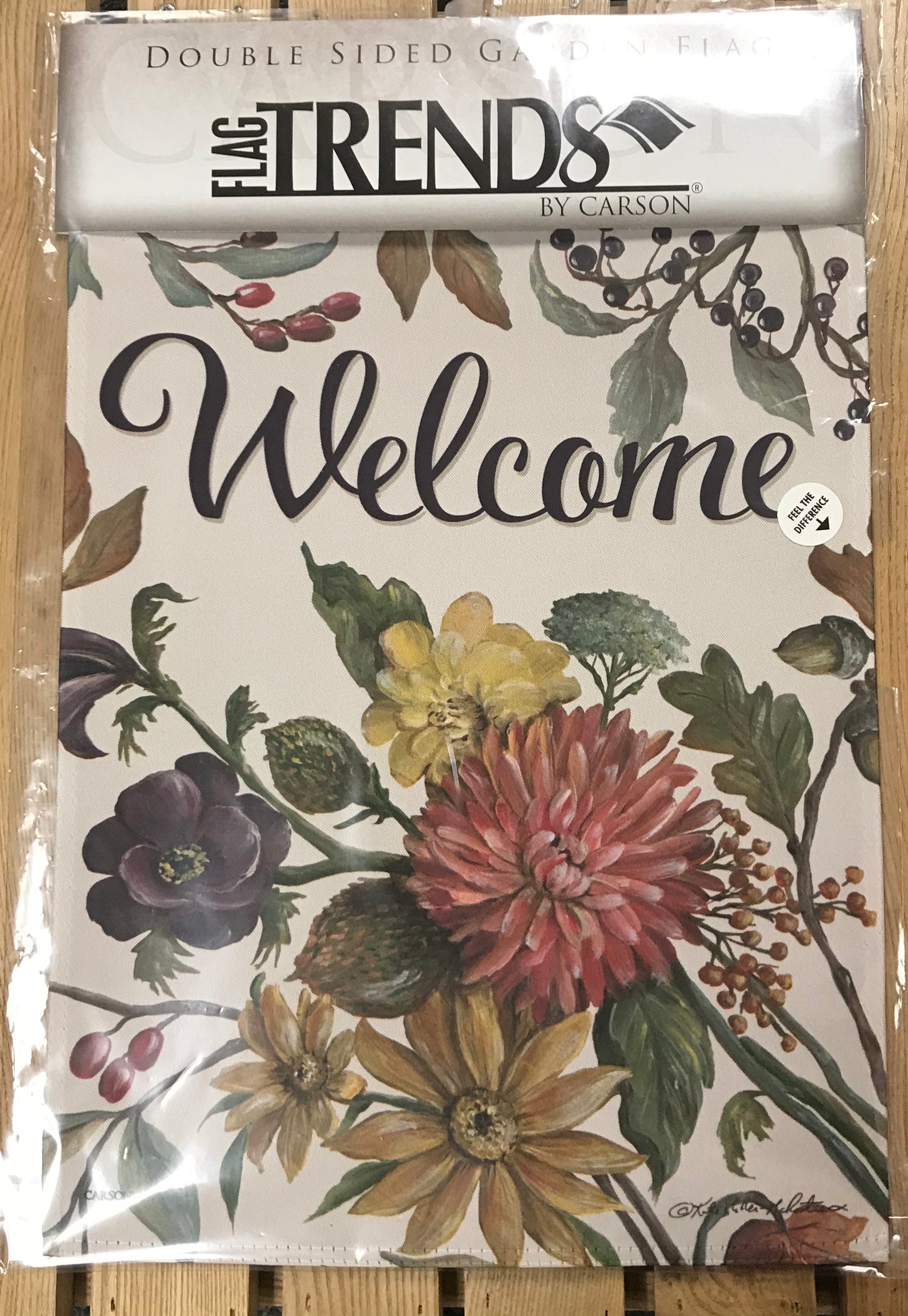 Garden Flag - "Welcome" (With Autumn Hues)