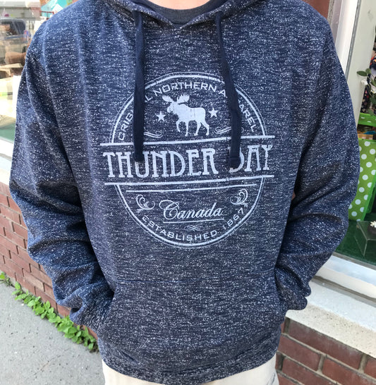 Hooded Sweatshirt - Unisex  - Thunder Bay, Canada - Navy Heather