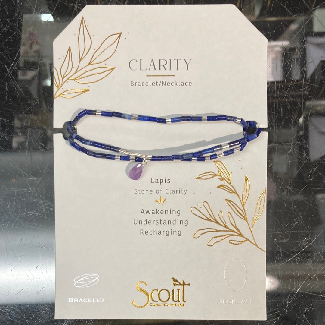 Scout Curated Wears - Bracelet/Necklace - Clarity - Lapis