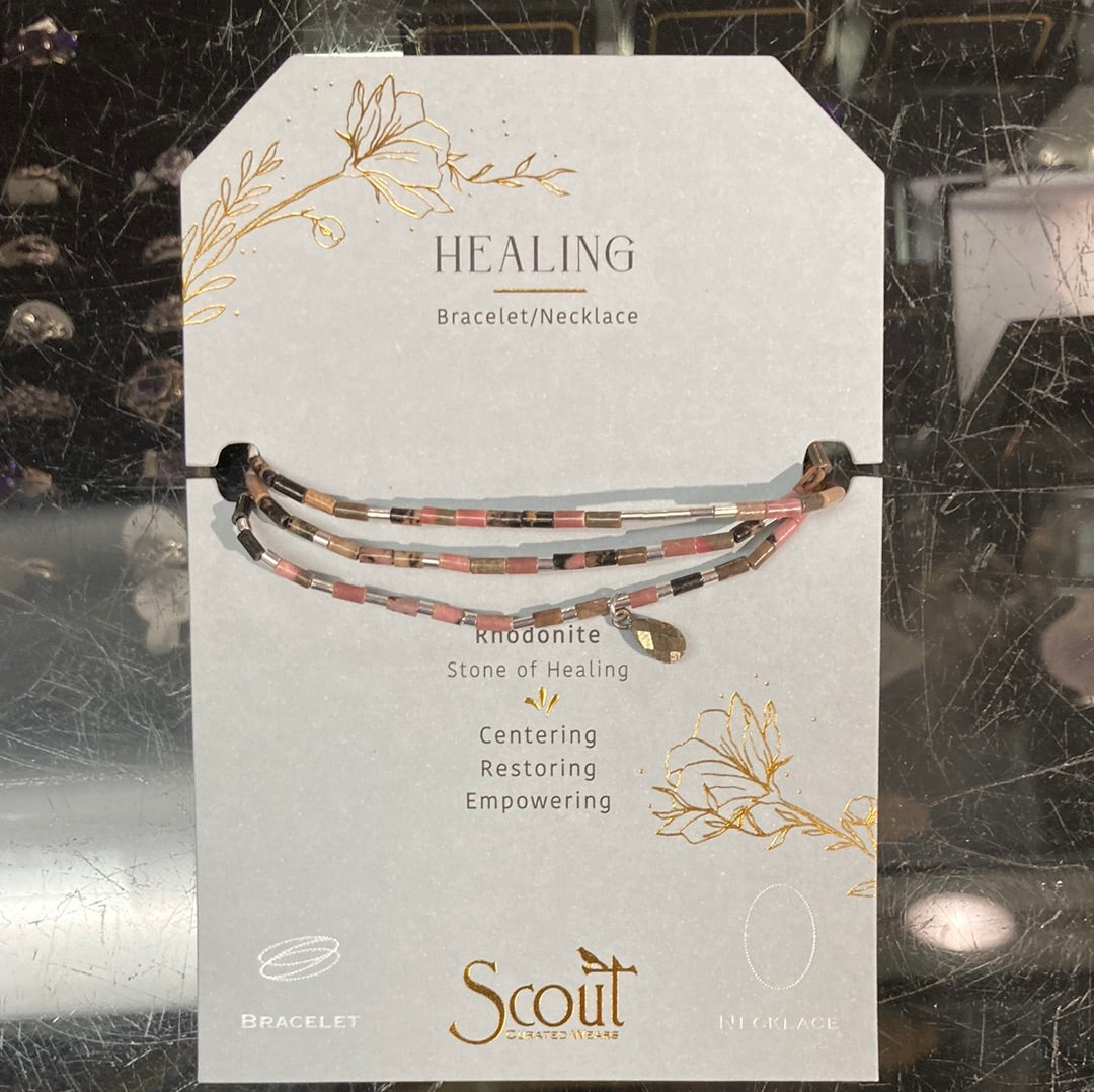 Scout Curated Wears - Bracelet/Necklace - Healing - Rhodonite